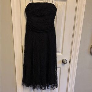 Jessica Howard Black Strapless A-line Dress